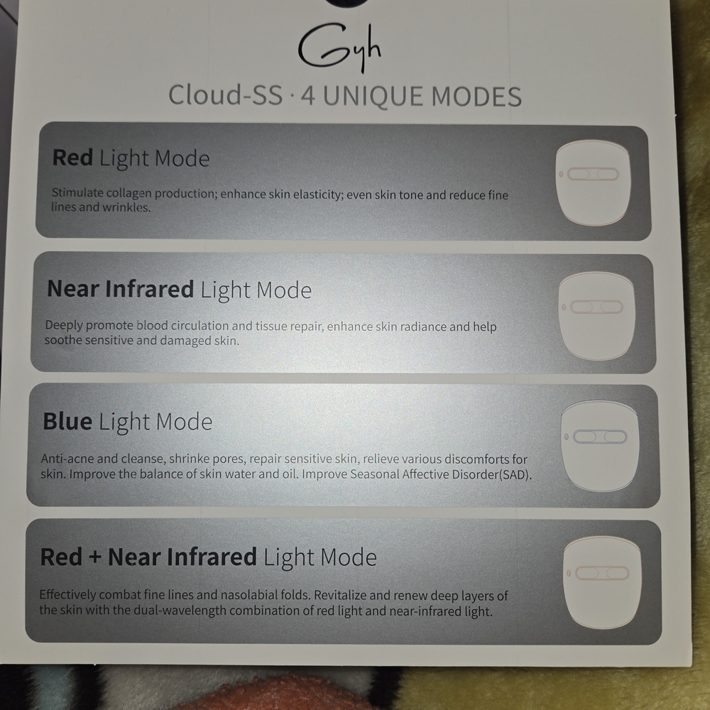 White Recovery LED Mask - Picture 3 of 7